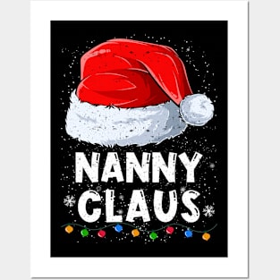 Nanny Claus Christmas Santa Family Matching Pajama Posters and Art